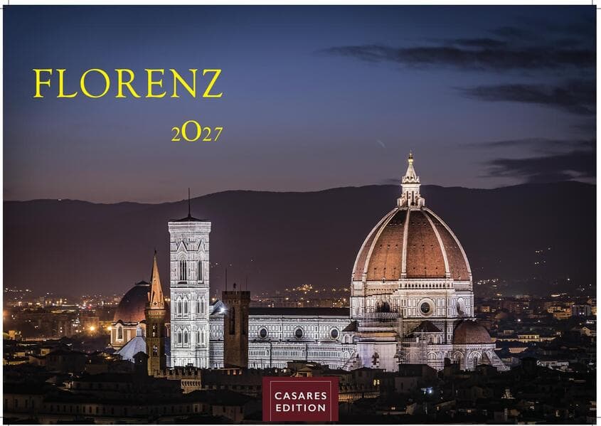 Florenz Kalender 2027 - Wandkalender | Fotokalender Italien 35x50cm Toskana Flair für Ihr Zuhause | Hochwertiger . mit 12 atemberaubenden Motiven