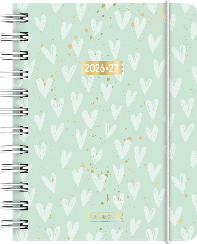 Schülerkalender 2026/2027 "Hearts" | A6, Kunststoff