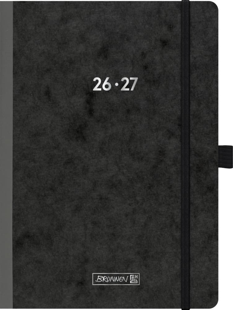 Schülerkalender 2026/2027 "Pressspan schwarz" FACT!plus | A5, Karton