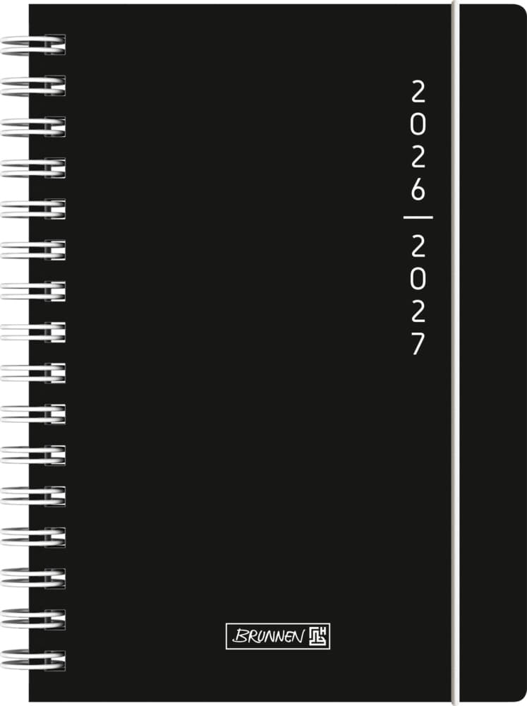 Schülerkalender 2026/2027 "Plain Black" | A5, Kunststoff