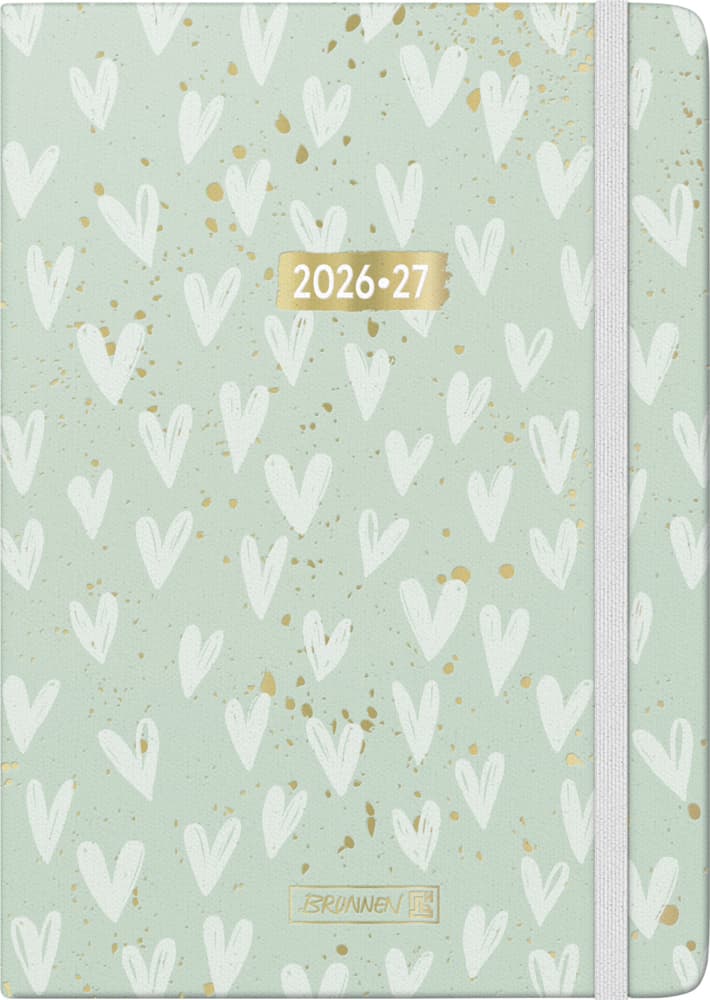 Schülerkalender 2026/2027 "Hearts" | A5, Textil