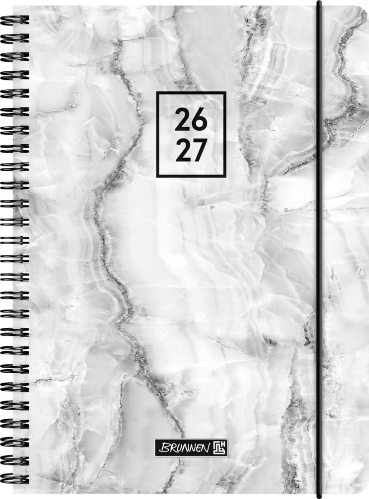 Schülerkalender 2026/2027 "Grey Marble" | A5, Kunststoff