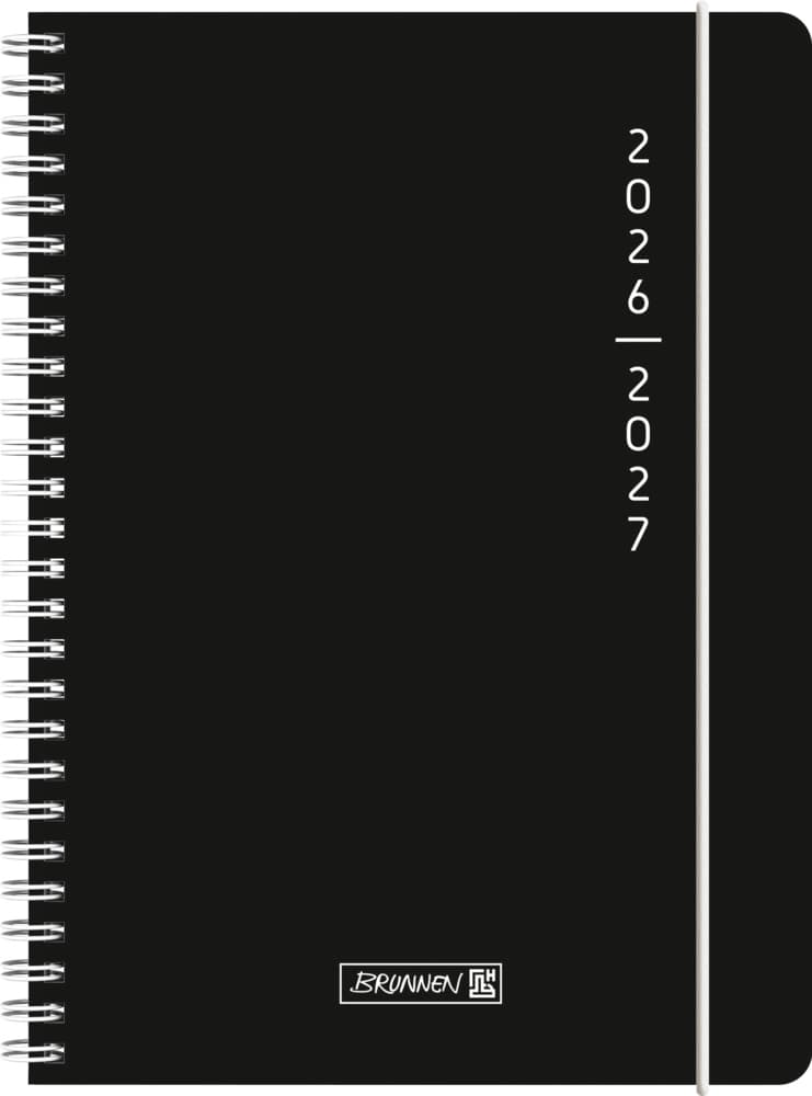 Schülerkalender 2026/2027 "Plain Black" | A5, Kunststoff