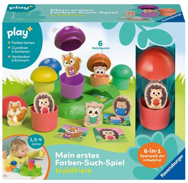 Play+ Mein erstes Farben-Suchspiel: Waldtiere - ab 1,5 Jahre