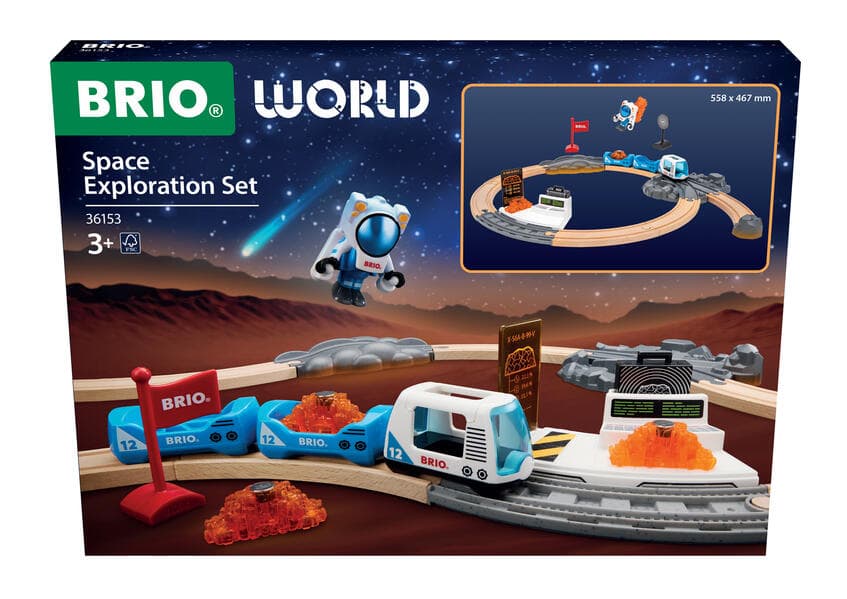 BRIO World Weltraumforschungs-Set - Holzeisenbahnset - wunderbares Geschenk für Kinder ab 3 Jahren
