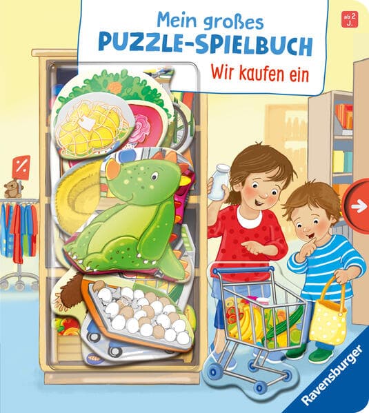 Mein großes Puzzle-Spielbuch - Wir kaufen ein
