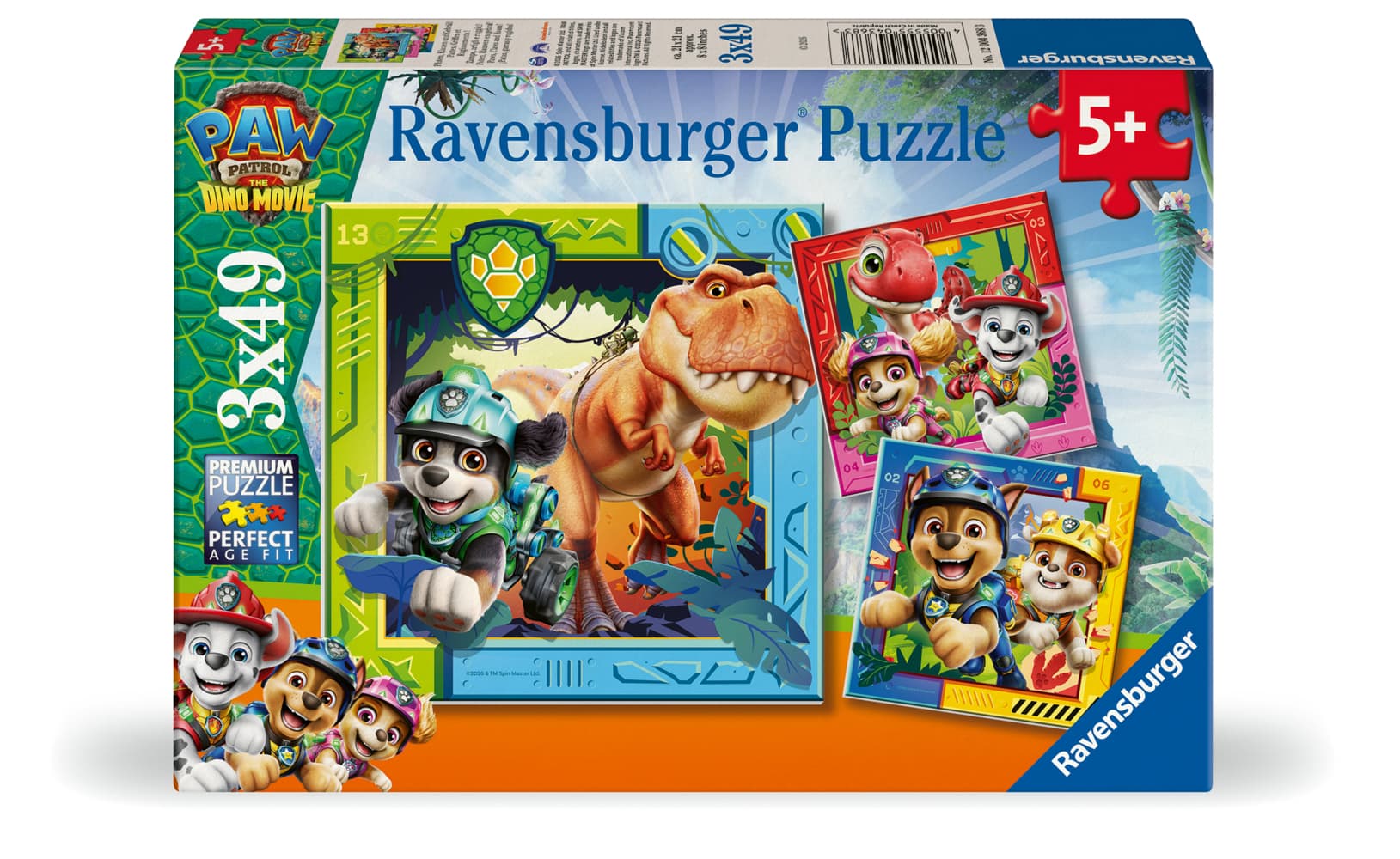 Kinderpuzzle 3x49 Teile - Paw Patrol 3 Dino Movie