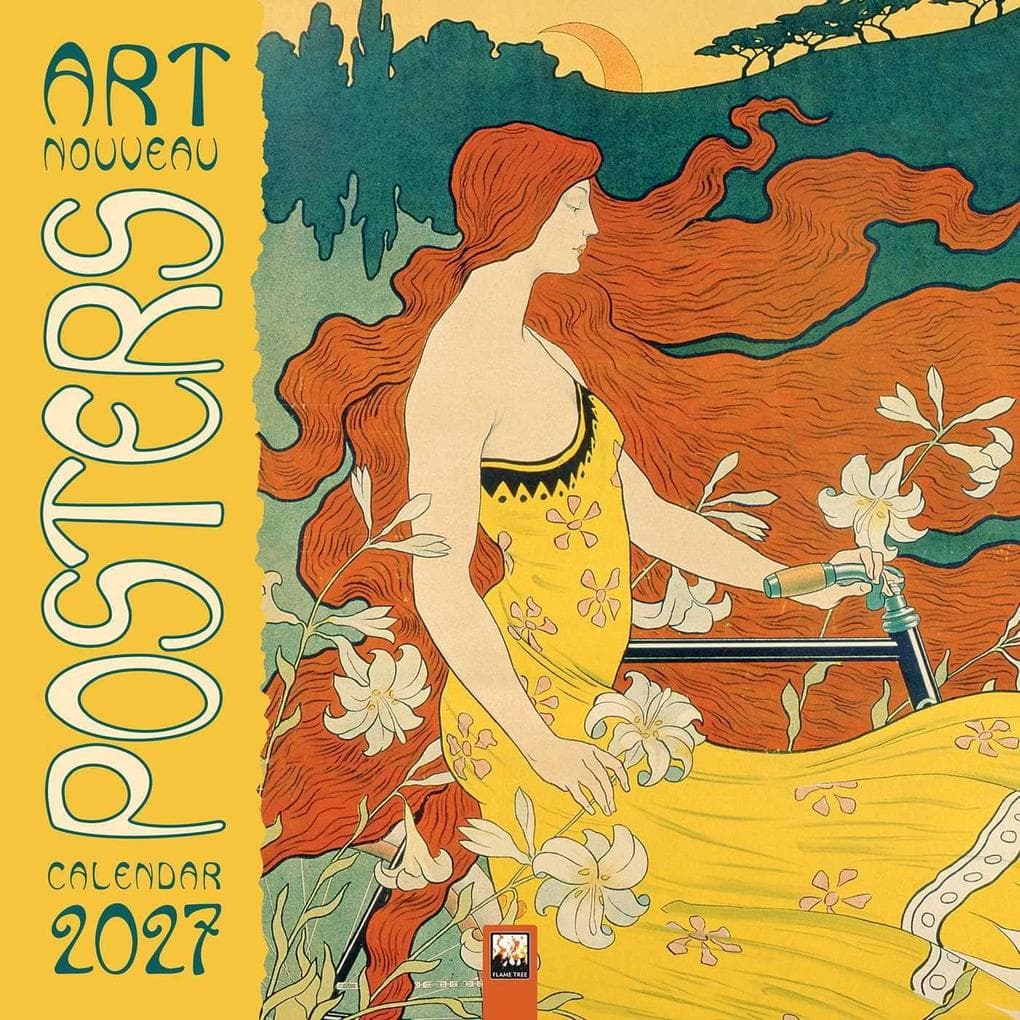 Art Nouveau Posters - Jugendstil 2027 - Original Flame Tree Publishing-Kalender [Kalender]