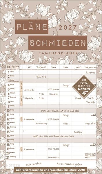 Premium Familienplaner Pläne schmieden 2027