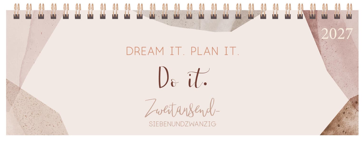 Tischkalender quer Plan it 2027