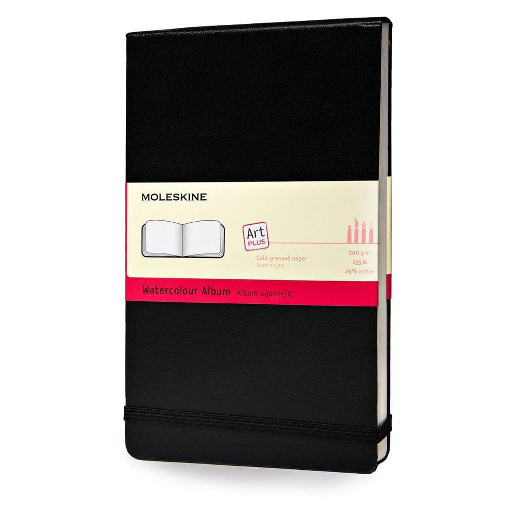 Moleskine Aquarellalbum, L/A5, 200g-Aquarellpapier, Hard Cover, Schwarz