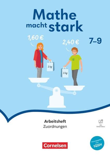 Mathe macht stark 7.-9. Schuljahr - Sekundarstufe I - Zuordnungen - Arbeitsheft mit Erklärvideos