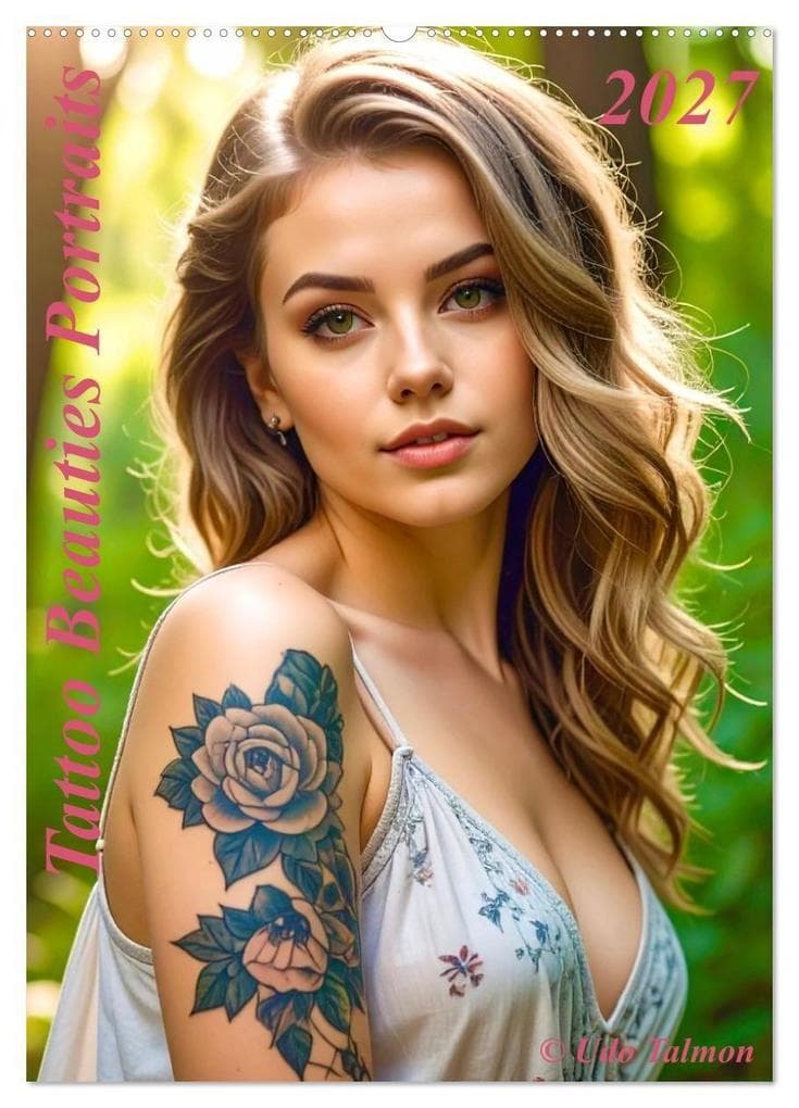 Tattoo Beauties Portraits (Wandkalender 2027 DIN A2 hoch), CALVENDO Monatskalender