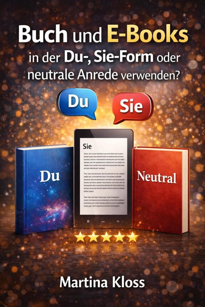 Buch und E-Books in der Du-, Sie-Form oder neutrale Anrede verwenden