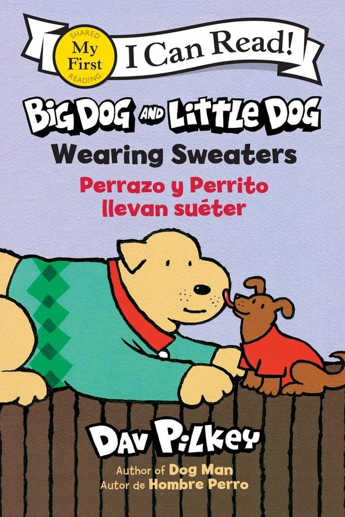 Big Dog and Little Dog Wearing Sweaters/Perrazo y Perrito llevan sueter