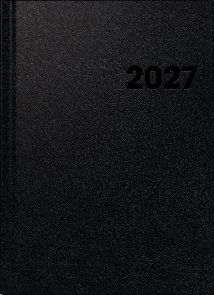 BRUNNEN 1078160907 Buchkalender Premium Mod. 781 2027 A4, Kunststoff, schwarz
