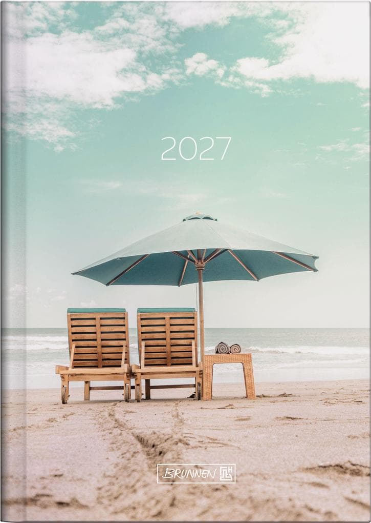 BRUNNEN 1079615027 Buchkalender Mod. 796 2027 "Sunbeds" A5, Papier