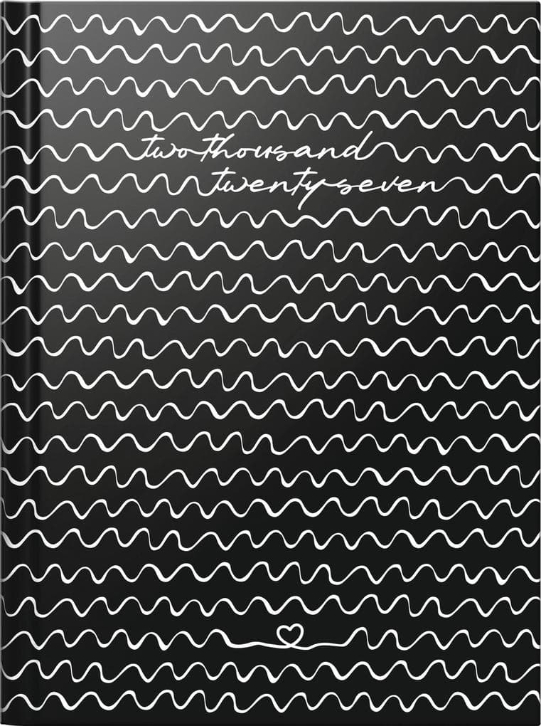 rido/idé 7013607027 Taschenkalender Premium Young Line Mini 2027 "Waves" A6, Papier