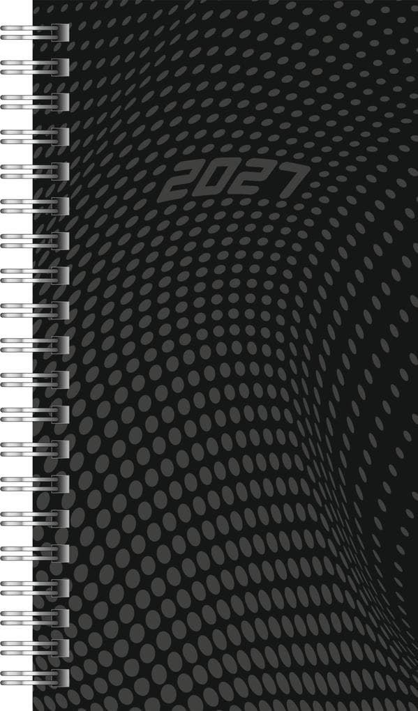 rido/idé 7014104907 Taschenkalender Mod. Timing 2 2027 A6, Kunststoff, schwarz