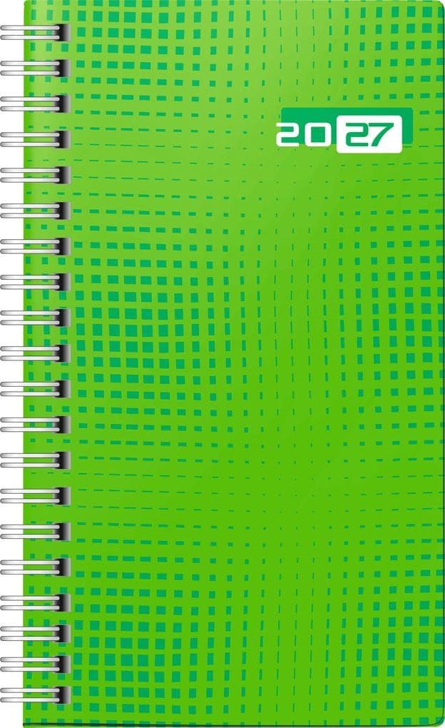 rido/idé 7016907017 Taschenkalender Mod. Taschenplaner int. 2027 A6, Papier, grün
