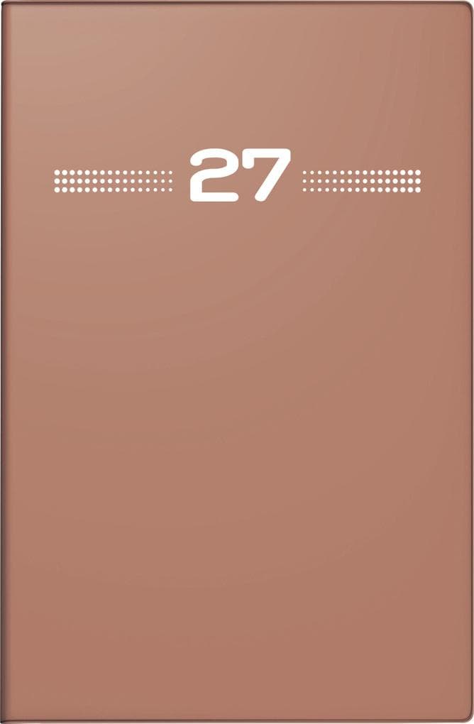 rido/idé 7015202017 Taschenkalender Mod. partner/Industrie I 2027 A7, Kunststoff, caramel