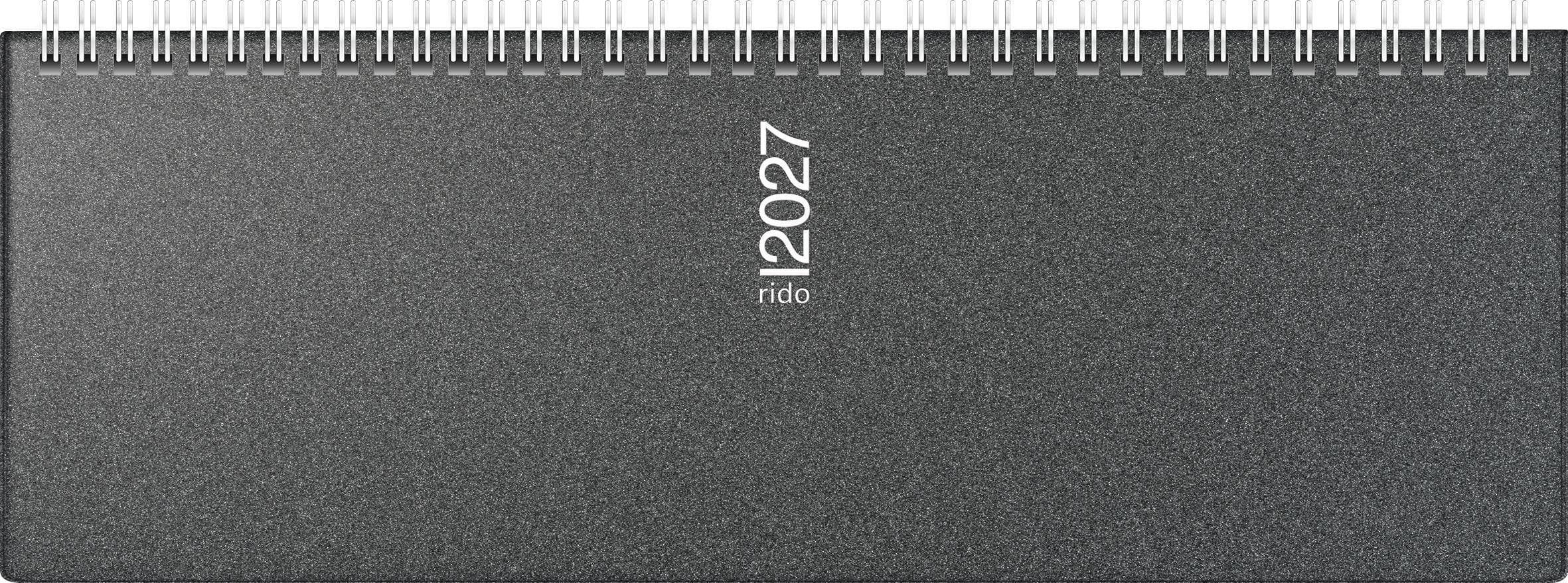 rido/idé 7036133907 Querterminbuch Mod. septant 2027 305×105 mm, Kunststoff, grau