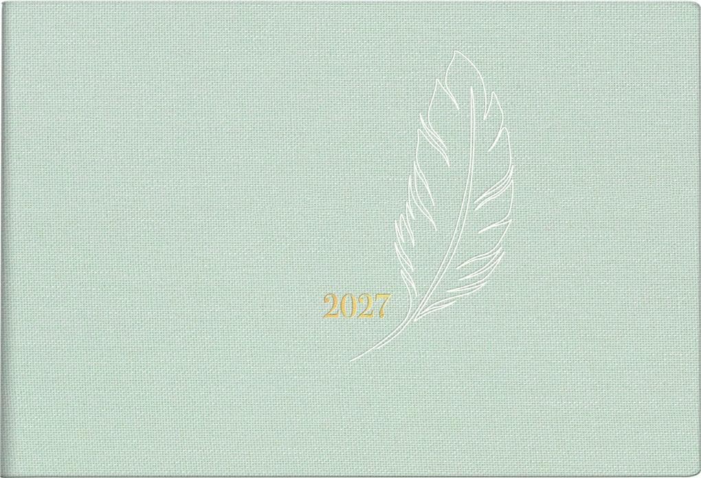 rido/idé 7017515027 Taschenkalender Mod. Septimus 2027 "Feather" A6 quer, Textil