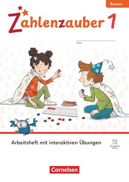 Zahlenzauber 1. Jahrgangsstufe - Ausgabe Bayern 2026 - Arbeitsheft mit interaktiven Übungen und Ziffernschreibkurs-Heft