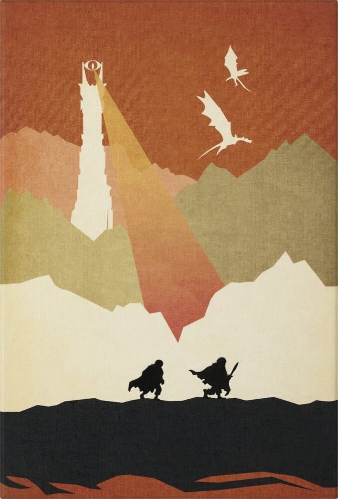 Moleskine Der Herr der Ringe Premium Box, Notizbuch L/A5, liniert, fester Einband, Kaweco Gelroller, der Herr der Ringe Pins (2er-Set), wiederverwendbare thematische Box