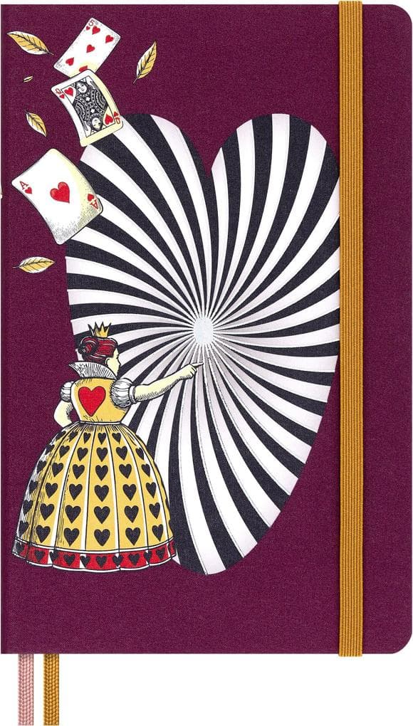 Moleskine Alice im Wunderland Notizbuch limitierte Ausgabe, L/A5, blanko, fester Einband