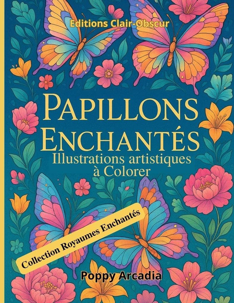 Papillons Enchantés - Illustrations artistiques à Colorer