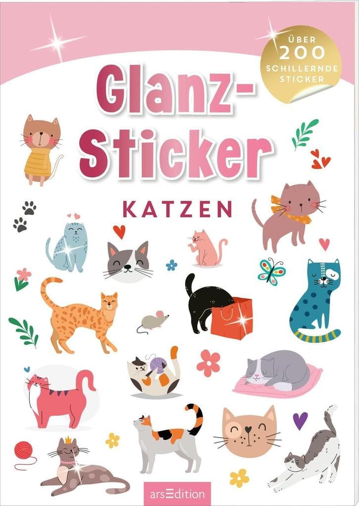 Glanz-Sticker - Katzen