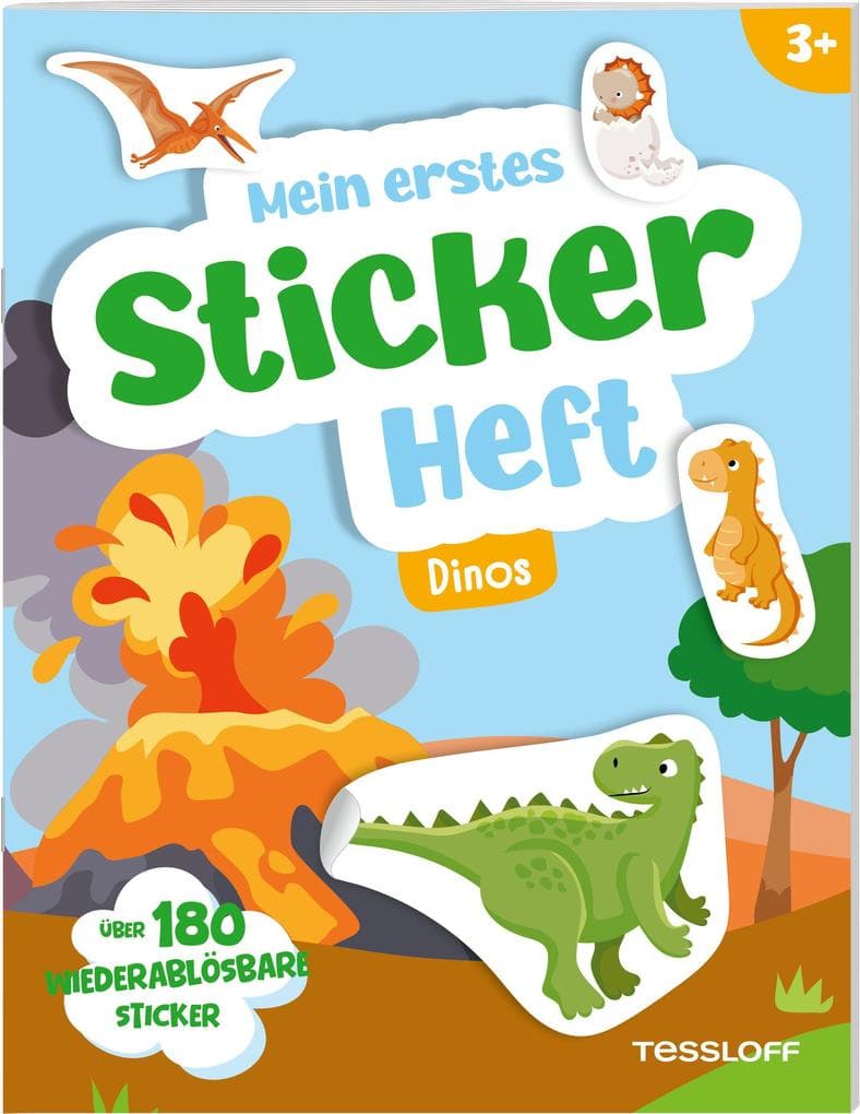 Mein erstes Stickerheft. Dinos