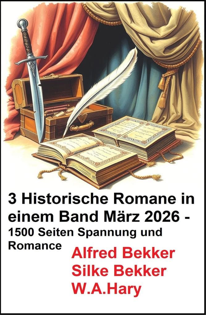 3 Historische Romane in einem Band März 2026 - 1500 Seiten Spannung und Romance