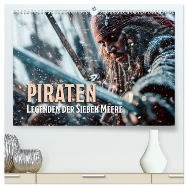 Piraten - Legenden der sieben Meere (hochwertiger Premium Wandkalender 2027 DIN A2 quer), Kunstdruck in Hochglanz