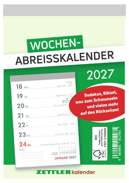 Wochenabreißkalender 2027