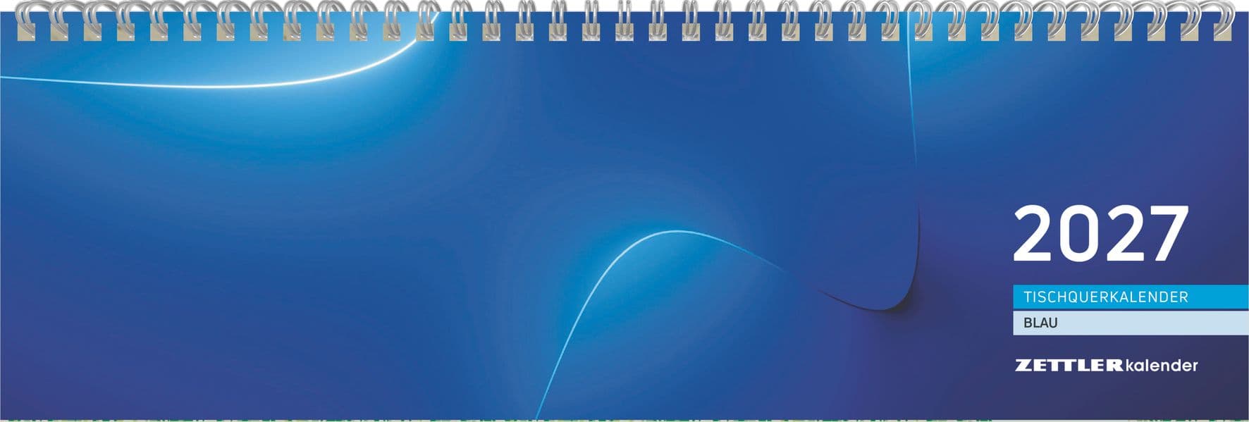Tischquerkalender 1W/2S blau 2027