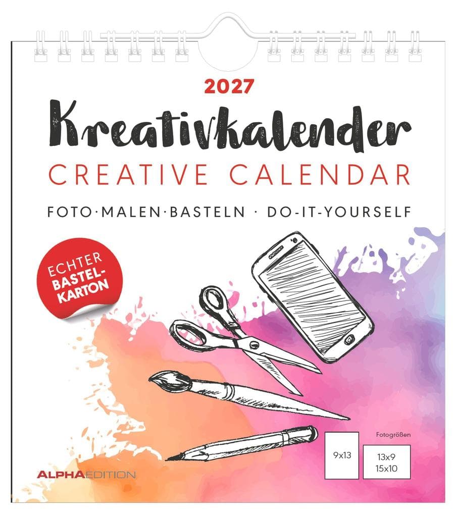 Kreativkalender S weiß 2027