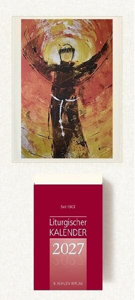 Liturgischer Kalender 2027. Tagesabreißkalender Block mit bebilderter Rückwand