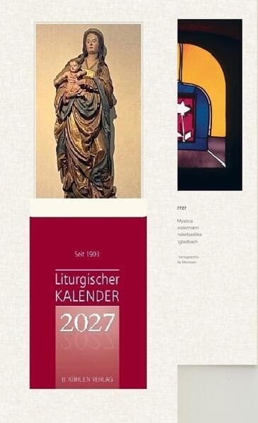 Liturgischer Kalender 2027 Großdruckausgabe mit beidseitig bebilderter Rückwand