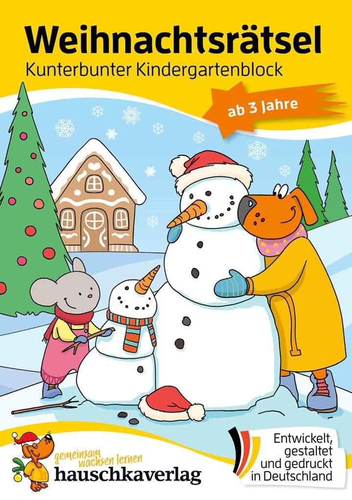 Weihnachtsrätsel - Kunterbunter Kindergartenblock ab 3 Jahre