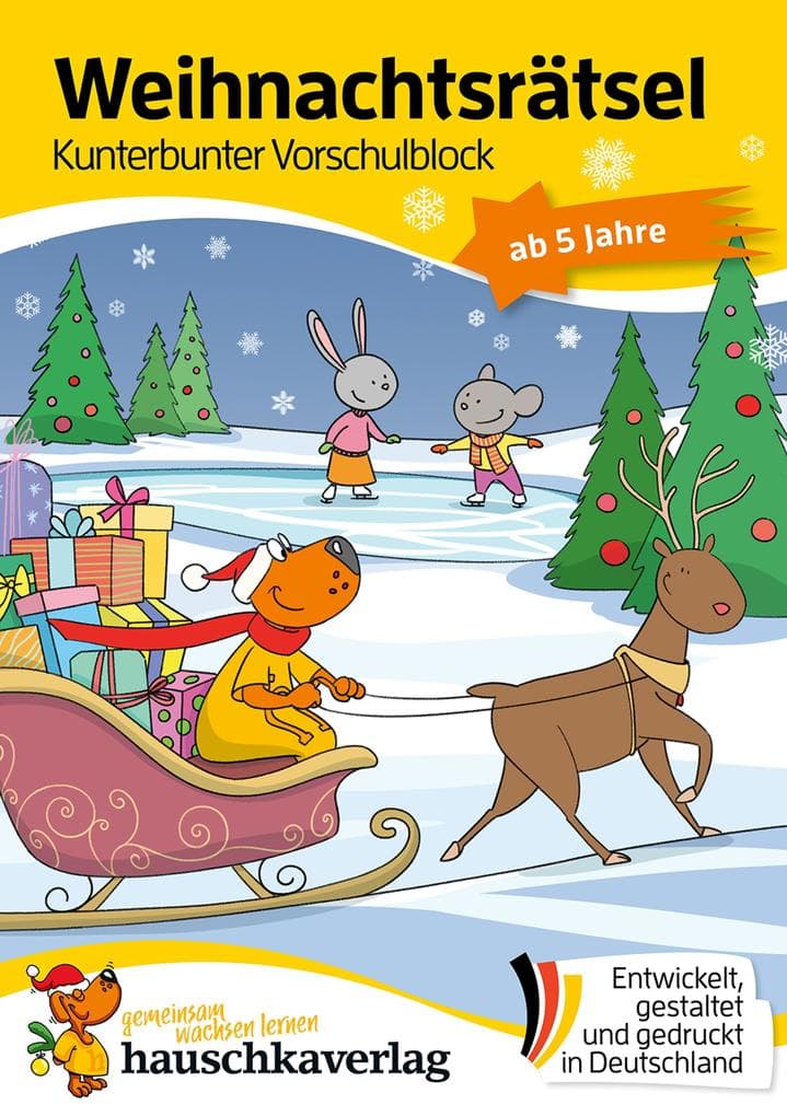 Weihnachtsrätsel - Kunterbunter Vorschulblock ab 5 Jahre