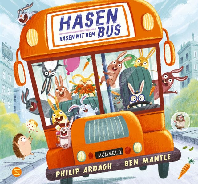 Hasen rasen mit dem Bus