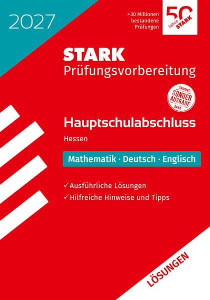 STARK Lösungen zu Mathematik, Deutsch, Englisch - Hauptschulabschluss 2027 Hessen - Prüfungsvorbereitung