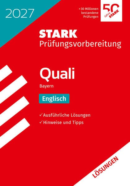 STARK Lösungen zu Englisch 9. Klasse - Quali Mittelschule 2027 Bayern - Prüfungsvorbereitung