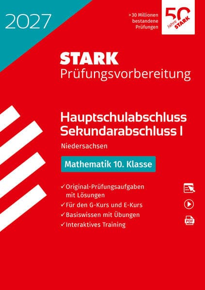 STARK Mathematik 10. Klasse - Hauptschulabschluss 2027 Niedersachsen - Prüfungsvorbereitung mit Lösungen