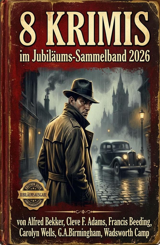 8 Krimis im Jubiläums-Sammelband 2026