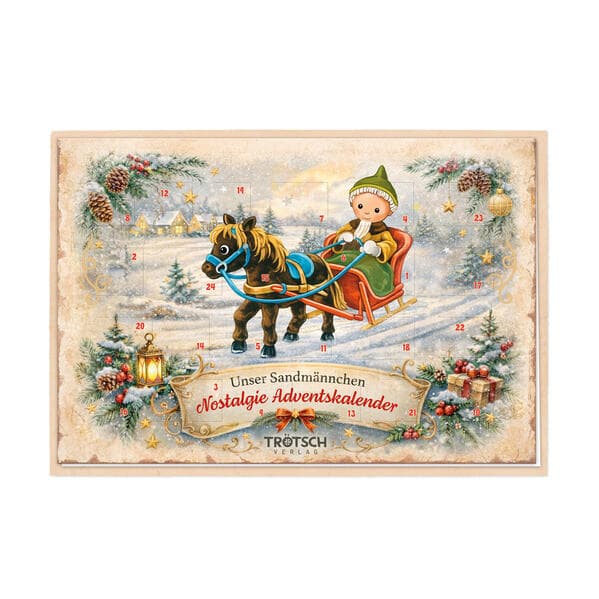 Unser Sandmännchen Adventskalenderkarte Nostalgie