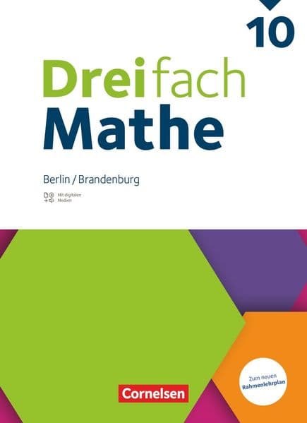 Dreifach Mathe 10. Schuljahr - Berlin und Brandenburg - Schulbuch - Mit digitalen Hilfen, Erklärfilmen und Wortvertonungen