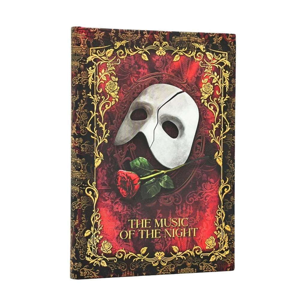 Masked Melody (Phantom of the Opera) Midi Unlined Hardcover Journal (Elastic Band Closure)